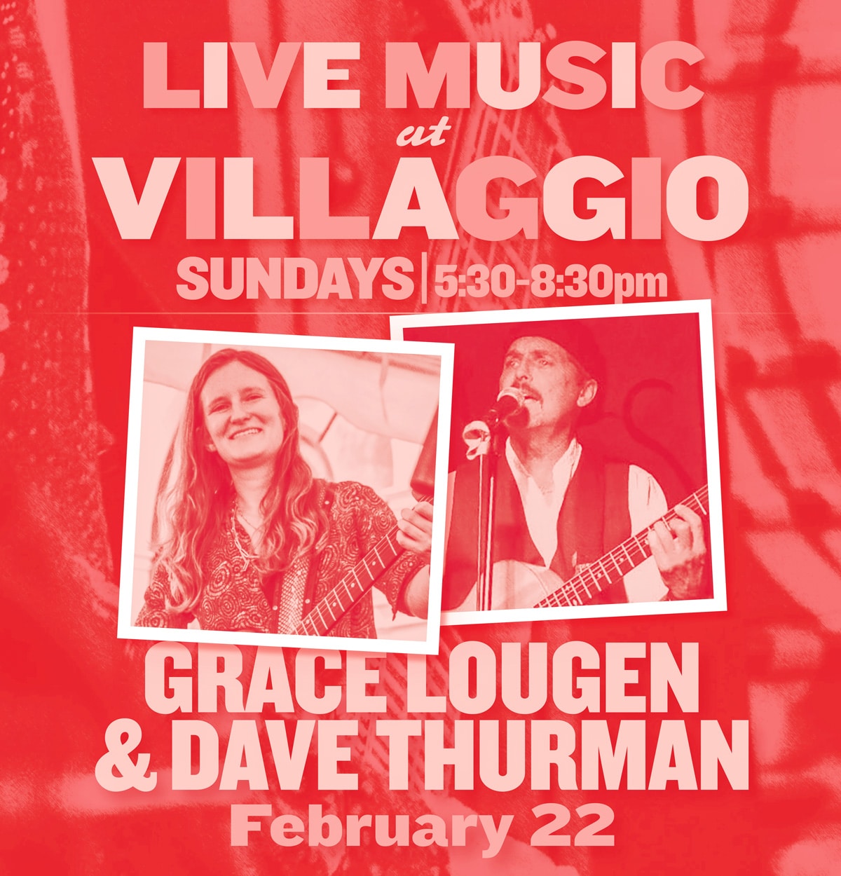 Live Music Sunday at Villaggio | Grace Lougen and Dave Thurman
