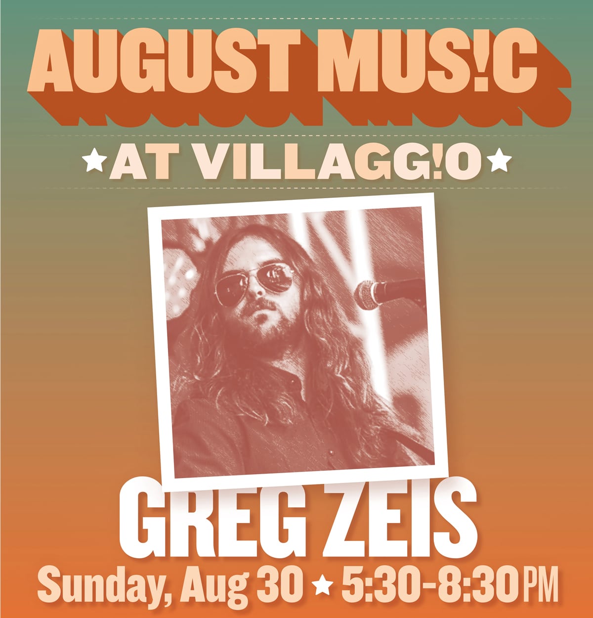 August Music at Villaggio | Greg Zeis